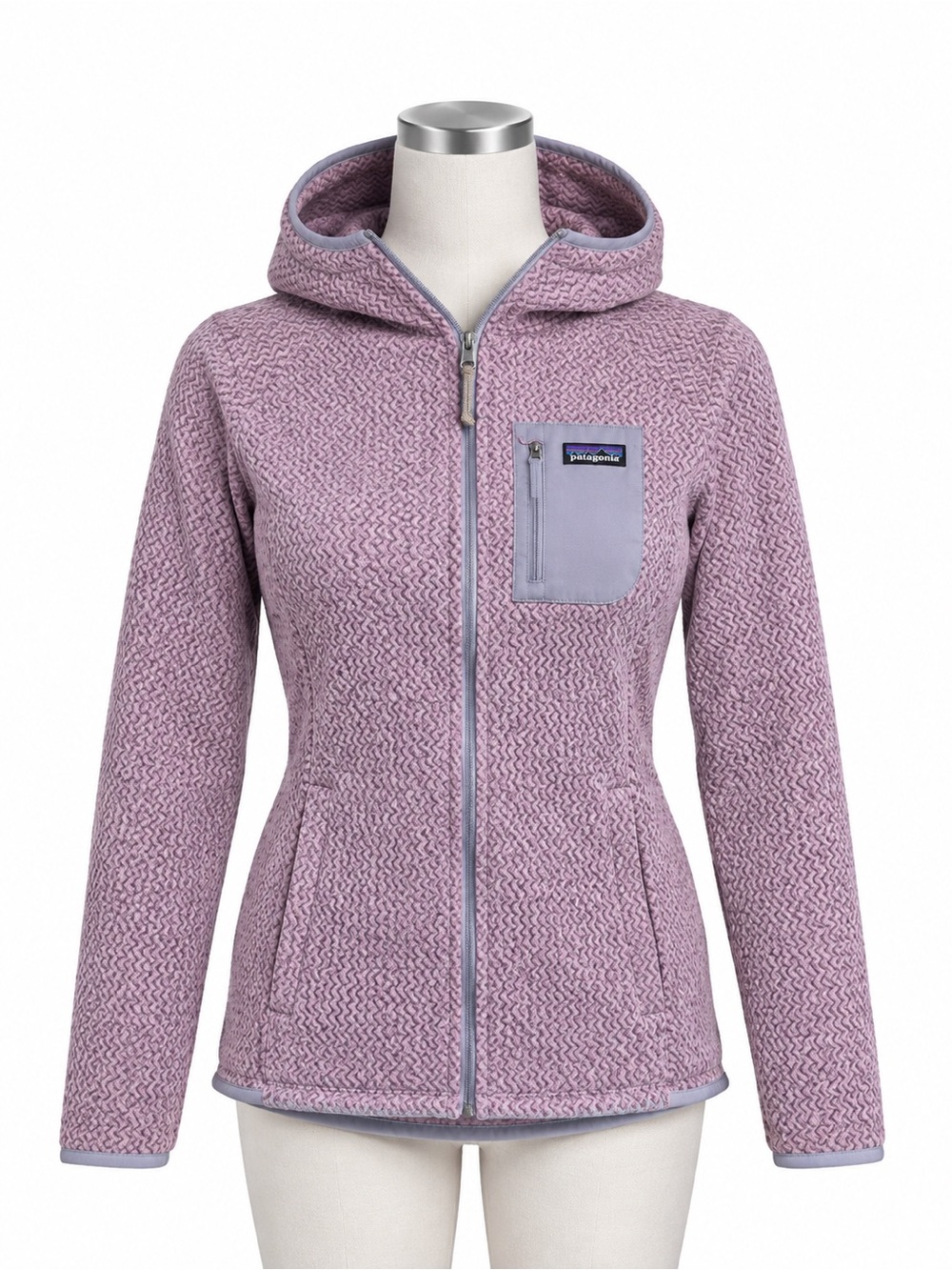 Patagonia Lavender Hooded Full-Zip Teddy Jacket sz large